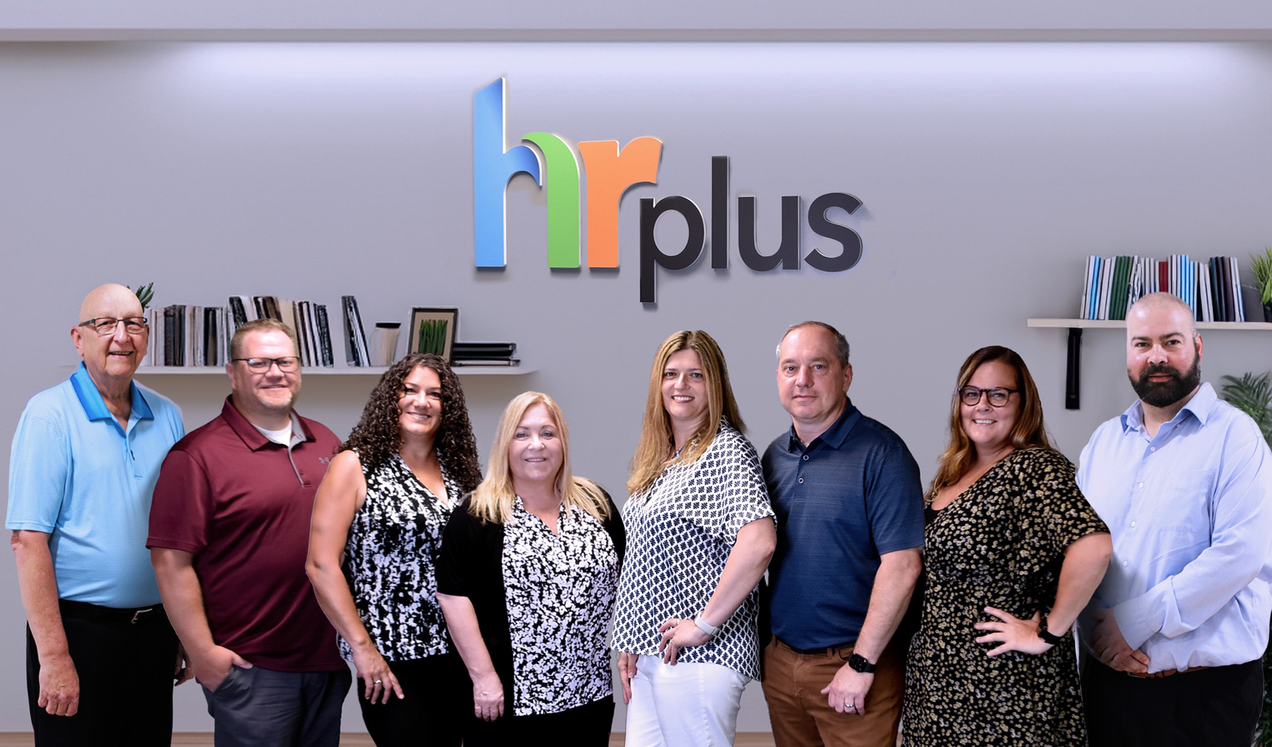 HR Plus Team HR Plus Team photo showcasing 8 people including Stephen Roux, Founder & President